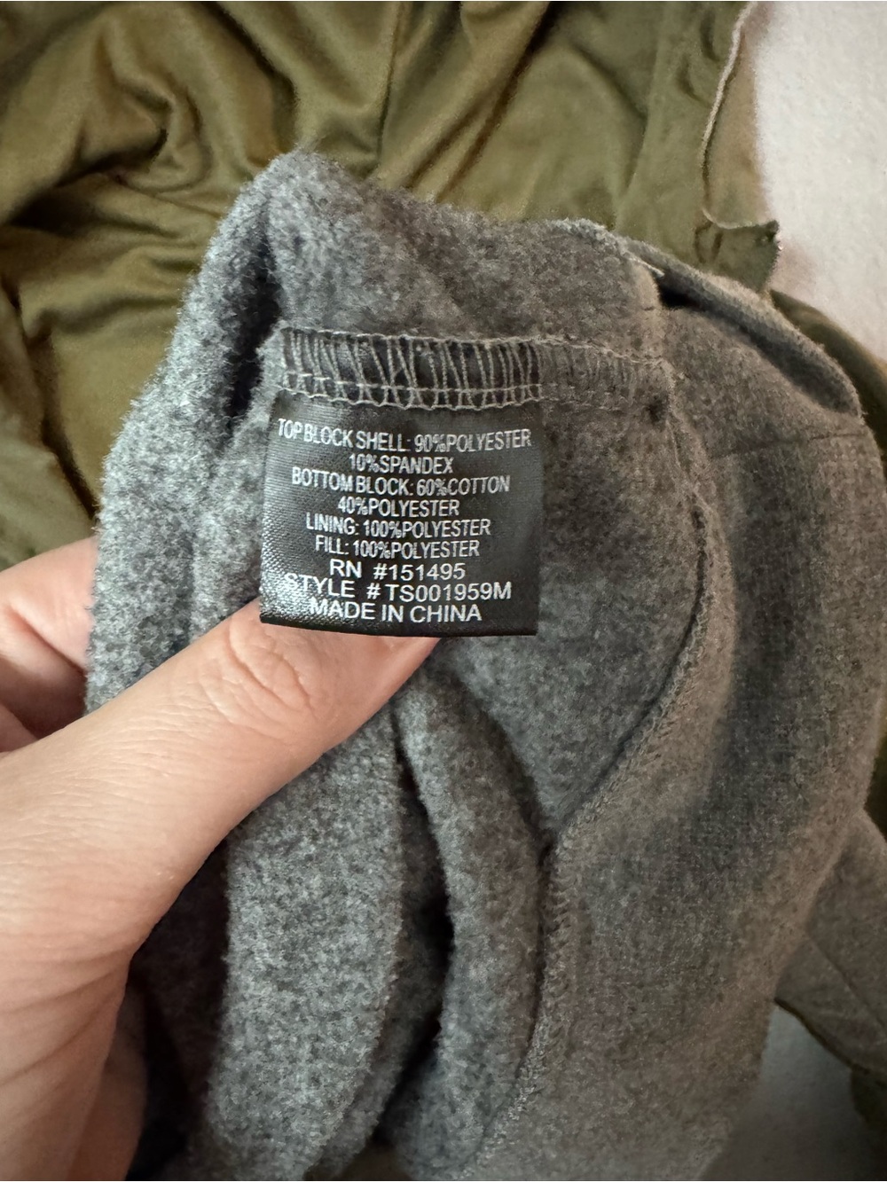 Men's Veece Olive & Gray Hooded Half-Zip Pullover Jacket - Picture 7 of 8
